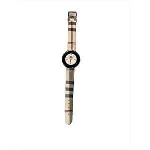 Burberry Beige and Black Plaid Watch